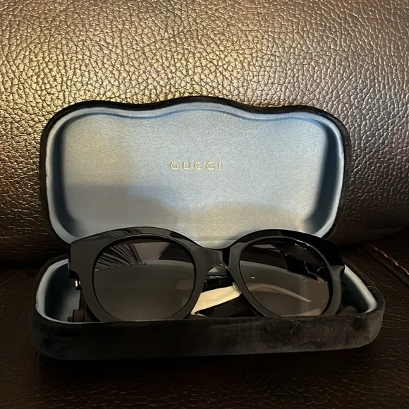 Gucci GG crystal urban star logo monogram rectangle Polarized sunglasses NEW